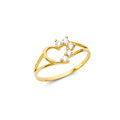 14K Yellow Gold Baby CZ Rings (RG520)