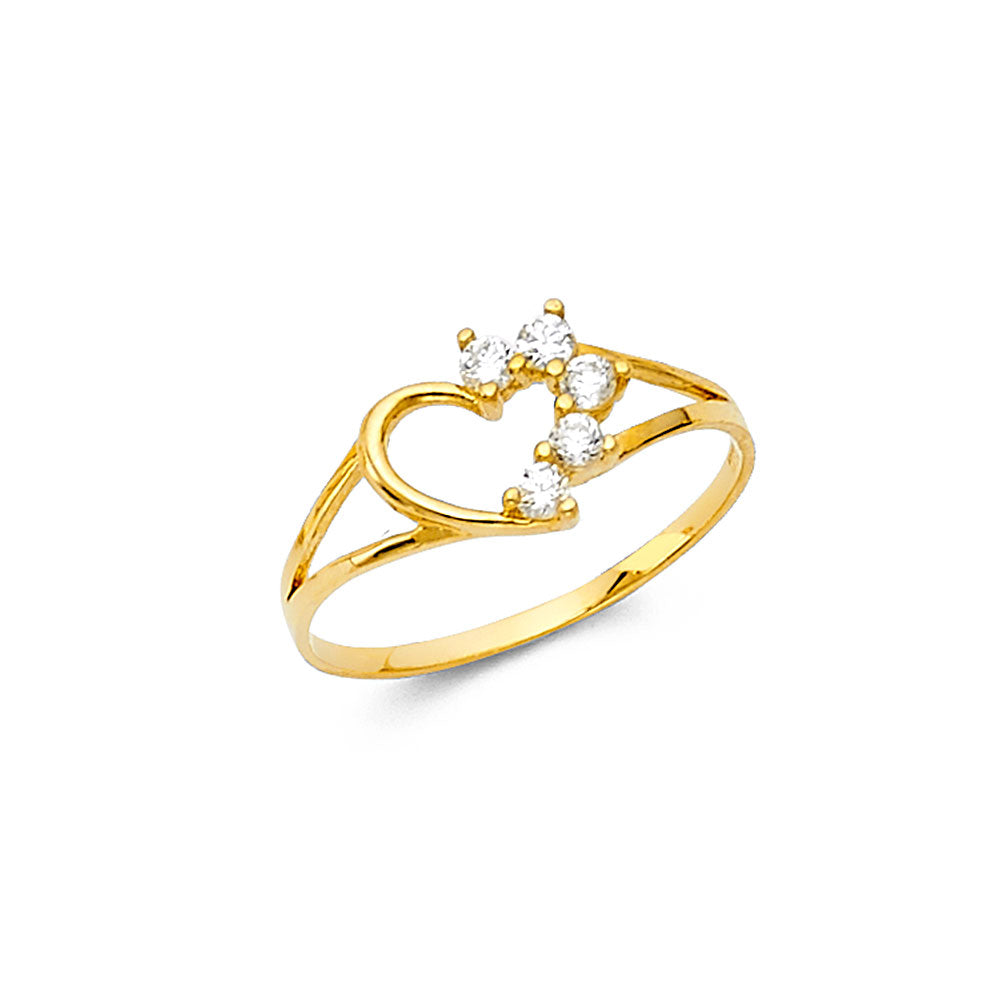14K Yellow Gold Baby CZ Rings (RG520)