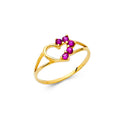 14K Yellow Gold Baby CZ Rings (RG521)
