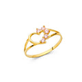14K Yellow Gold Baby CZ Rings (RG523)