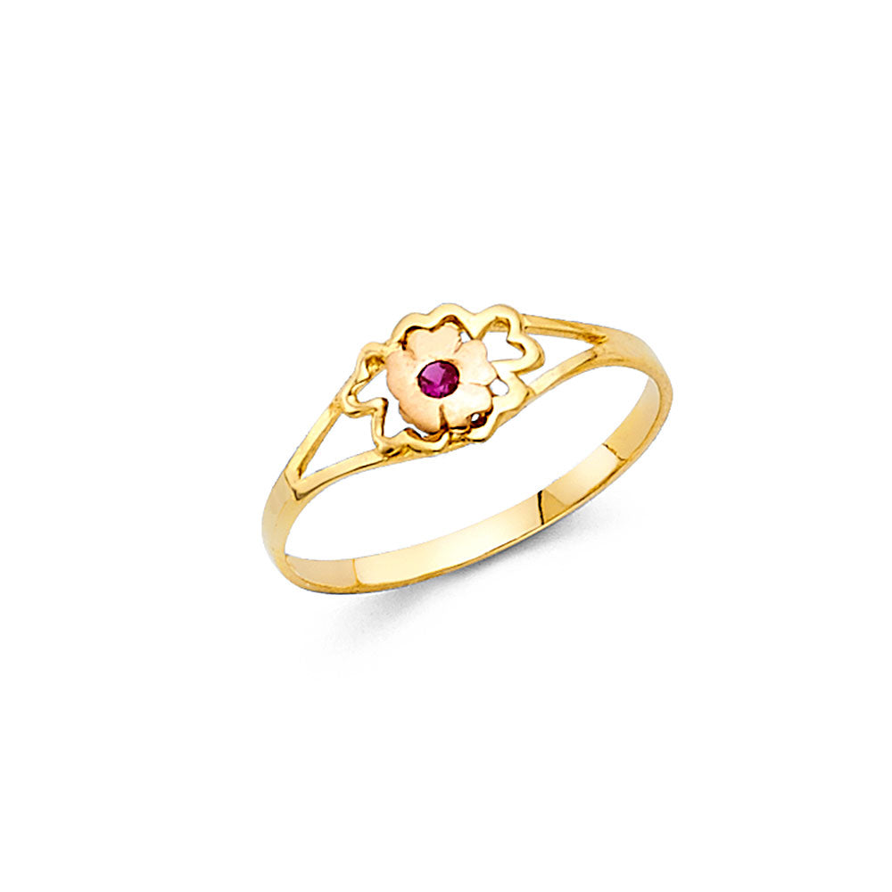 14K Yellow Gold Baby CZ Rings (RG524)