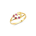 14K Yellow Gold Baby CZ Rings (RG528)