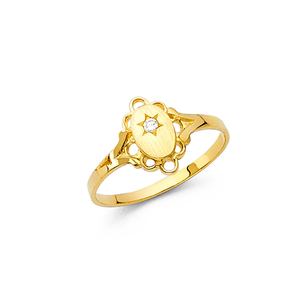 14K Yellow Gold Baby CZ Rings (RG531)