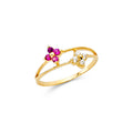 14K Yellow Gold Baby CZ Rings (RG536)