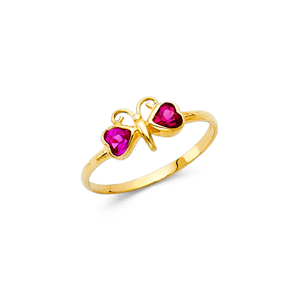 14K Yellow Gold Baby CZ Rings (RG542)