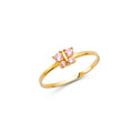 14K Yellow Gold Baby CZ Rings (RG543)