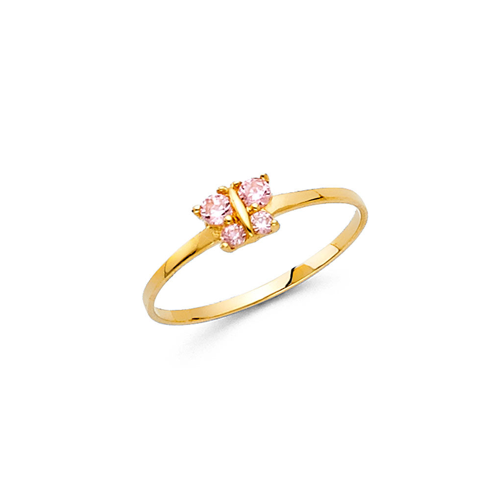 14K Yellow Gold Baby CZ Rings (RG543)