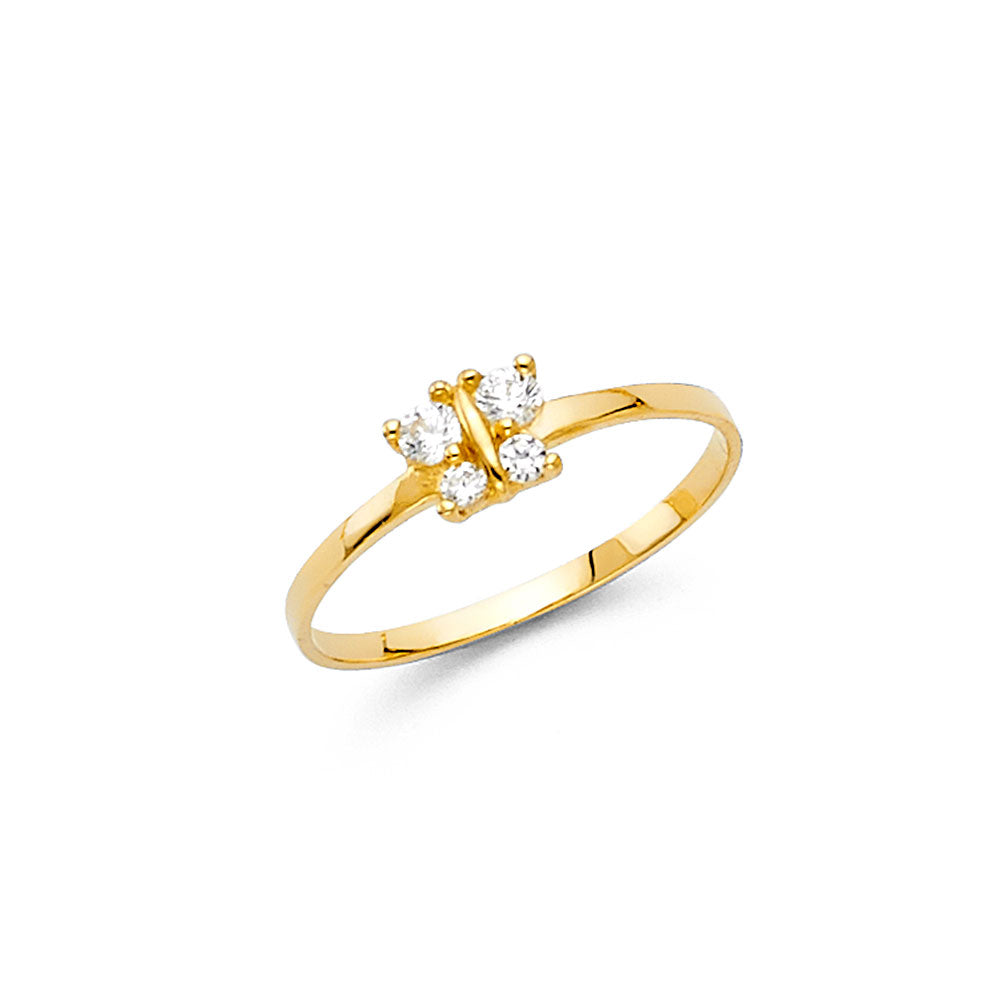 14K Yellow Gold Baby CZ Rings (RG544)