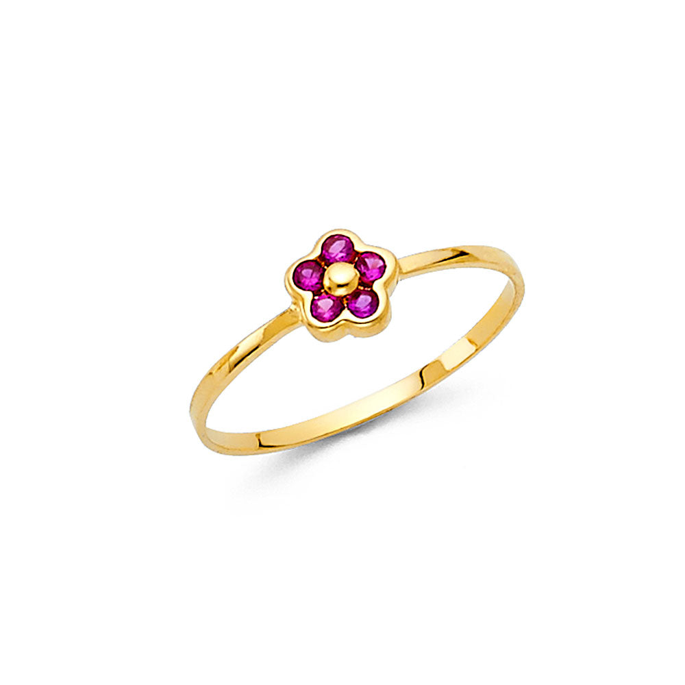14K Yellow Gold Baby CZ Rings (RG546)