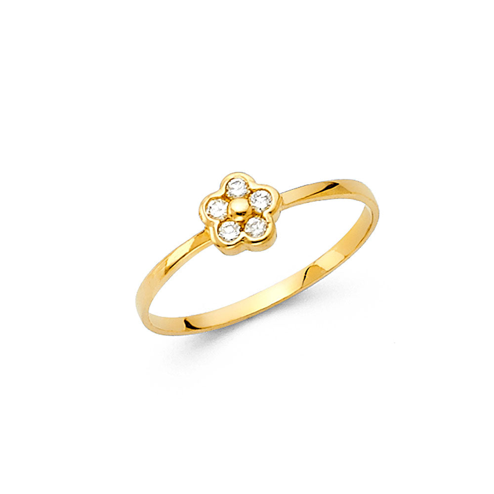 14K Yellow Gold Baby CZ Rings (RG547)