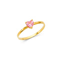 14K Yellow Gold Baby CZ Rings (RG550)