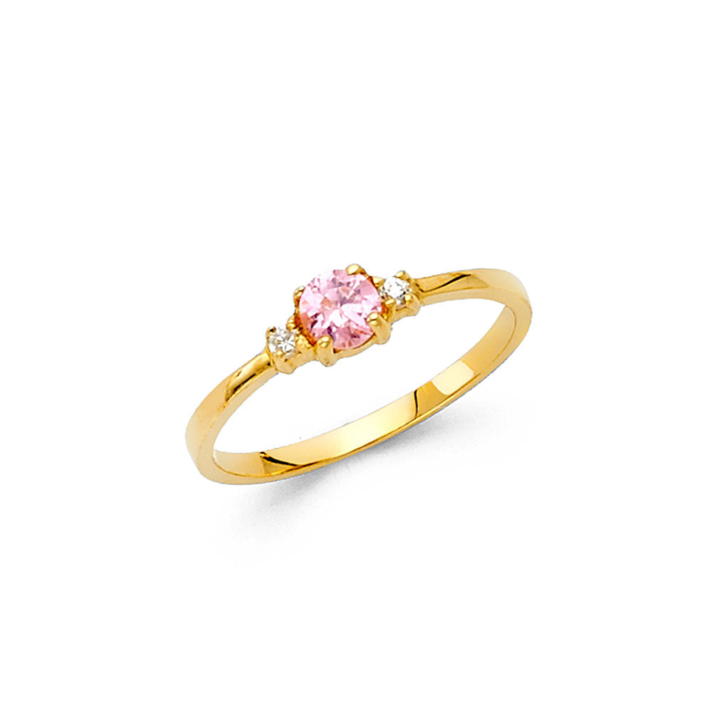 14K Yellow Gold Baby CZ Rings (RG560)