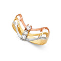 14K Yellow White Rose Gold Semanario CZ Rings (RG575)