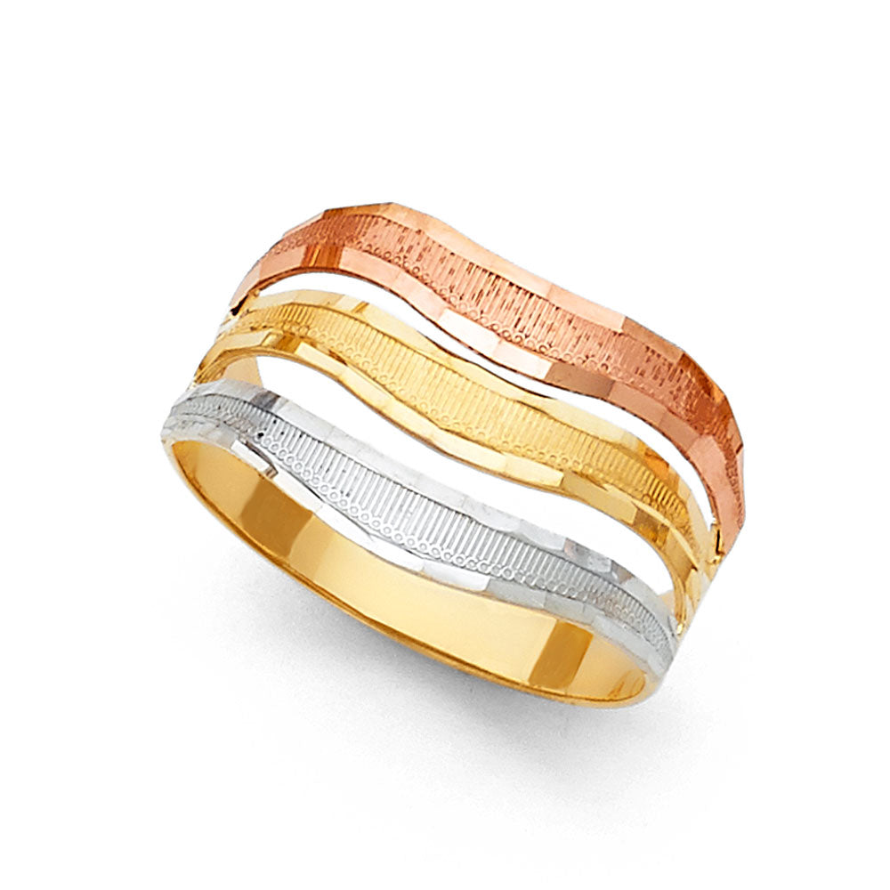 14K Yellow White Rose Gold Semanario Rings (RG579)