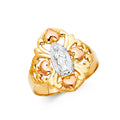 14K Yellow White Rose Gold Guadalupe Rings (RG610)