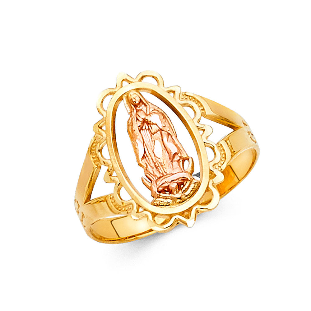 14K Two Tone Gold Guadalupe Rings (RG612)