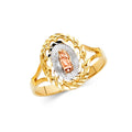 14K Yellow White Rose Gold Guadalupe Rings (RG614)