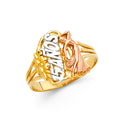 14K Yellow White Rose Gold 15 Yrs Rings (RG641)