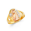 14K Yellow White Rose Gold 15 Yrs Rings (RG642)