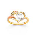 14K Two Tone Gold 15 Yr CZ Ring (RG676)