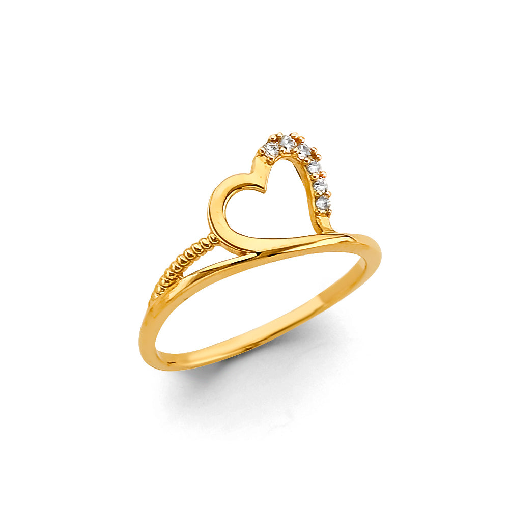 14K Yellow Gold CZ Ring (RG689)
