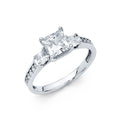 14K White Gold CZ Engagment Ring (RG704)
