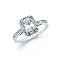 14K White Gold CZ Engagment Ring (RG707)