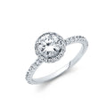 14K White Gold CZ Engagment Ring (RG709)
