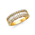 14K Yellow Gold CZ Ladies Wedding Band