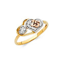 14K Yellow White Rose Gold Ring (RG770)