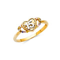 14K Two Tone Gold Ring (RG772)