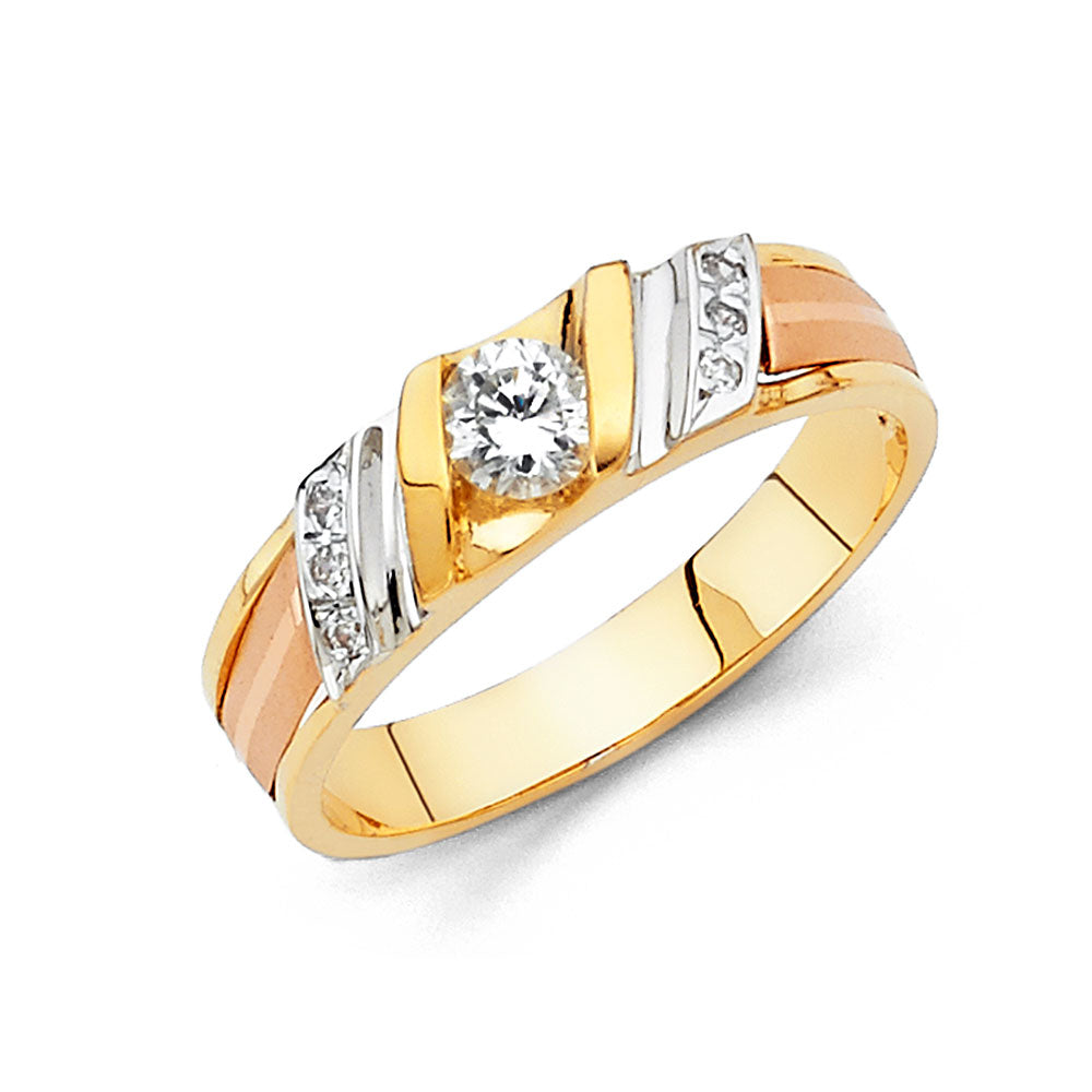 14K Mens Wedding Band