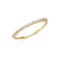 14K Yellow Gold CZ Anniversary Band