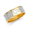 14K Two Tone Gold Lord Prayer Band