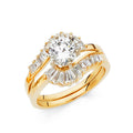 14K Yellow Gold CZ Duo Set