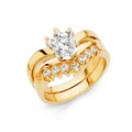 14K Yellow Gold CZ Duo Set