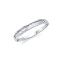 14K White Gold CZ Ladies Wedding Band