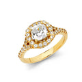 14K Yellow Gold CZ Engagement Ring