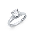 14K White Gold CZ Engagement Ring