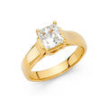 14K Yellow Gold CZ Engagement Ring
