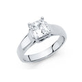 14K White Gold CZ Engagement Ring