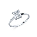 14K White Gold CZ Engagement Ring