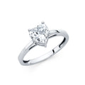 14K White Gold CZ Engagement Ring