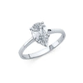 14K White Gold CZ Engagement Ring