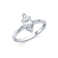 14K White Gold CZ Engagement Ring