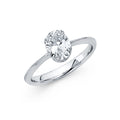 14K White Gold CZ Engagement Ring