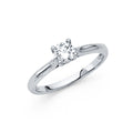 14K White Gold CZ Engagement Ring