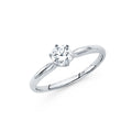 14K White Gold CZ Engagement Ring