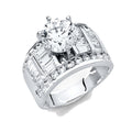 14K White Gold CZ Engagement Ring