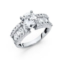 14K White Gold CZ Engagement Ring